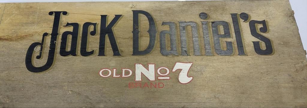 Vintage Jack Daniel’s whiskey bord Old No7 hout, Ophalen of Verzenden, Reclamebord