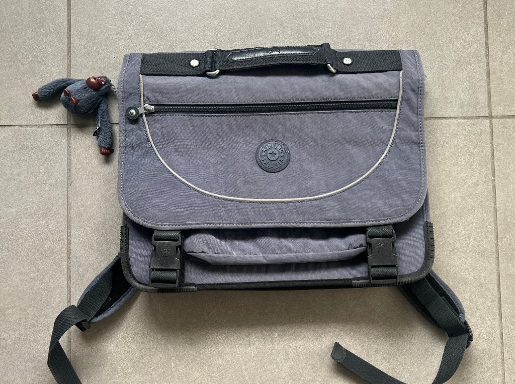 Kipling Preppy boekentas Marine Navy, Gris, 30 à 40 cm, Comme neuf, Enlèvement
