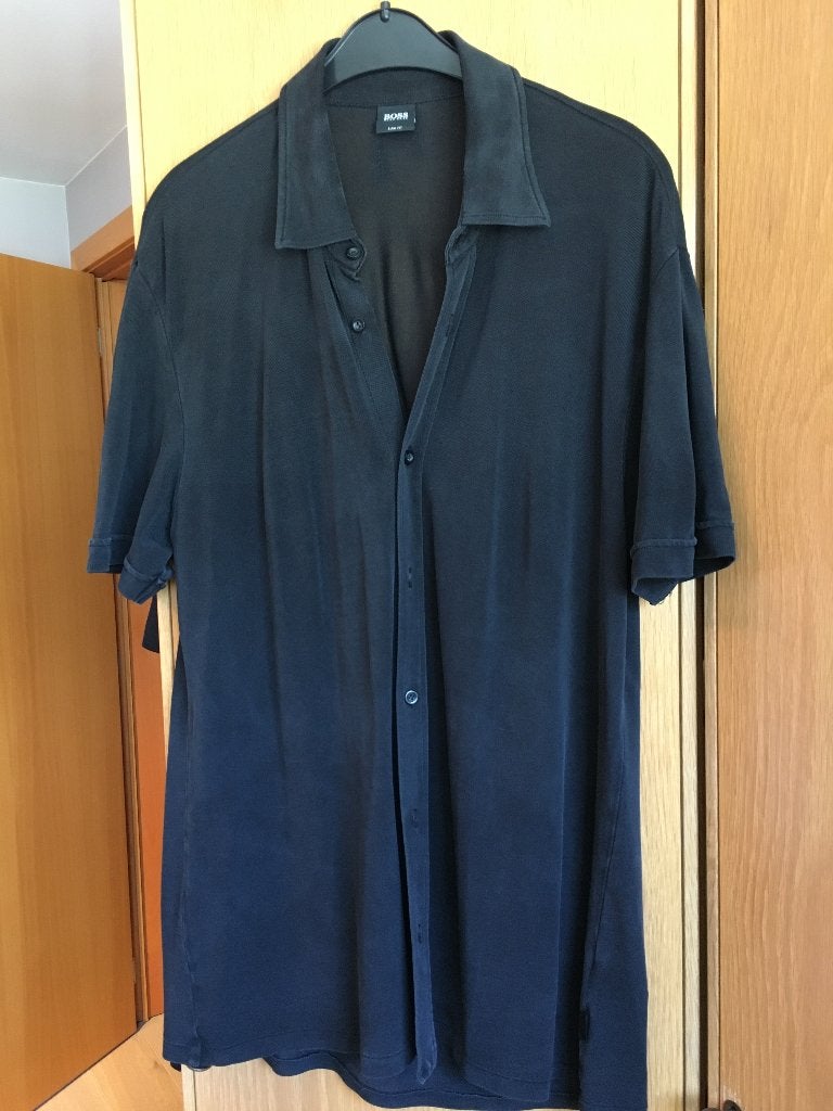 Hemd zwart Hugo Boss maat L, Zwart, Ophalen of Verzenden, Halswijdte 41/42 (L), Hugo Boss