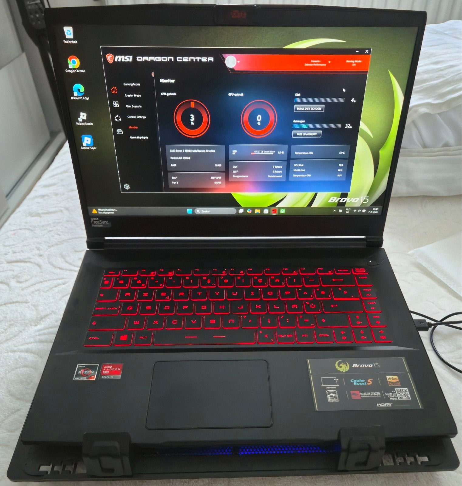 MSI Bravo 15, Computers en Software, Ophalen of Verzenden, Gaming, SSD