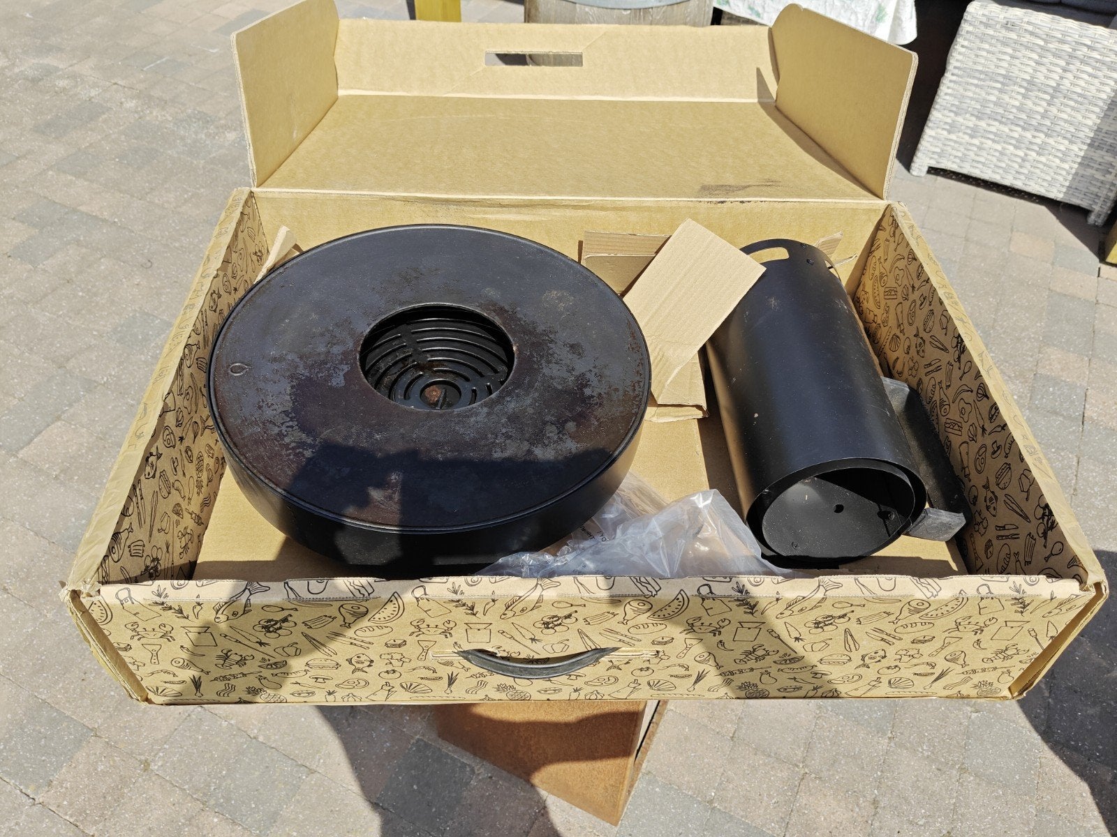 Ofyr tabl'o 1 x gebruikt met originele doos., Tuin en Terras, Houtskoolbarbecues, Ophalen