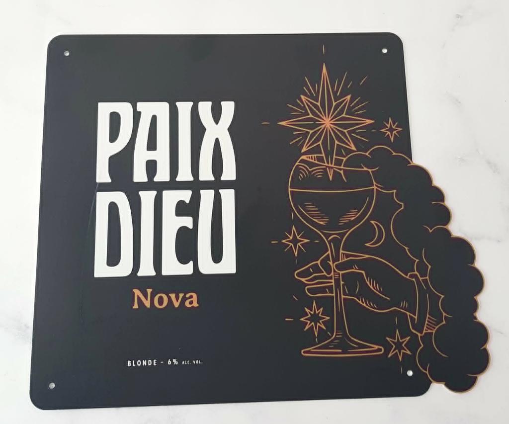 PAIX DIEU  " Nova ", Ophalen of Verzenden, Gebruikt, Reclamebord, Plaat of Schild, Overige merken