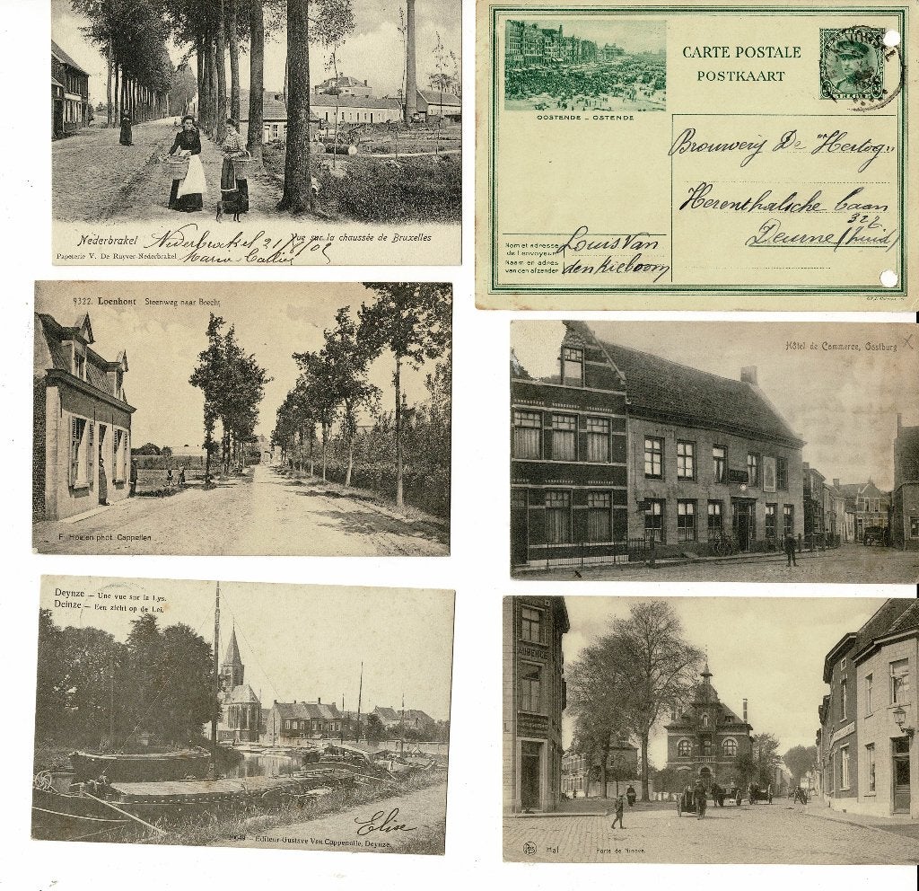 Loenhout-Nederbrakel-Deynze-Oostburg-Hal-Ostende - 6 x, Envoi