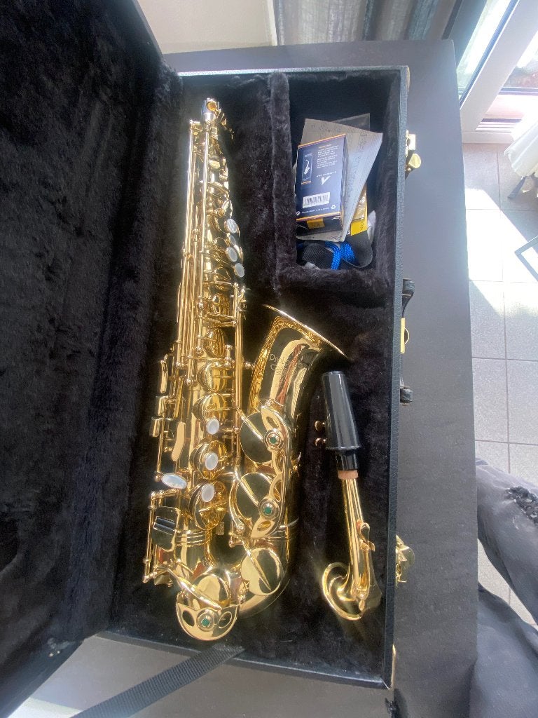 Sax alto, Muziek en Instrumenten, Ophalen, Zo goed als nieuw, Alt, Met koffer