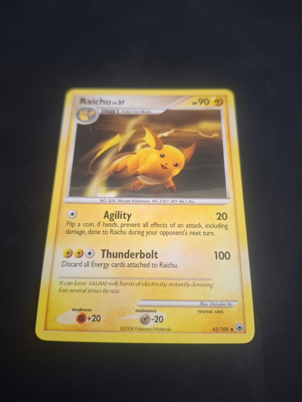 Raichu Lv.37 Pokémon kaart 45/100, Ophalen of Verzenden