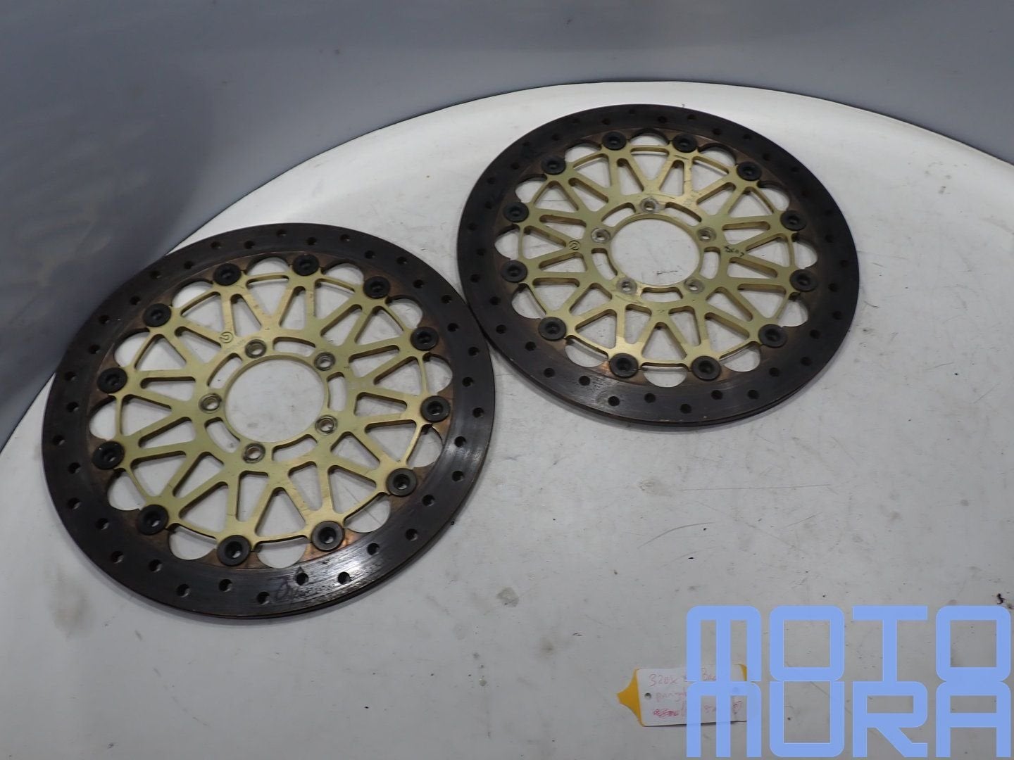 Brembo 320 x 6 race remschijven voor de Ducati Panigale 1199, Motoren, Gebruikt, -, -, Ophalen of Verzenden