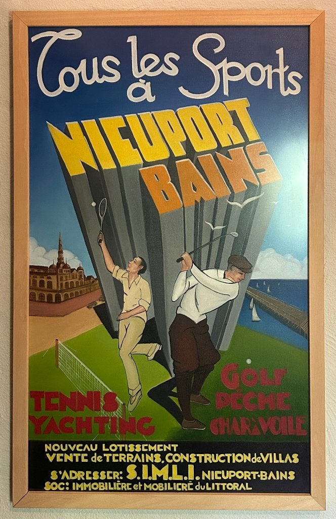 Affiche kust Nieuwpoort, Antiek en Kunst, Ophalen