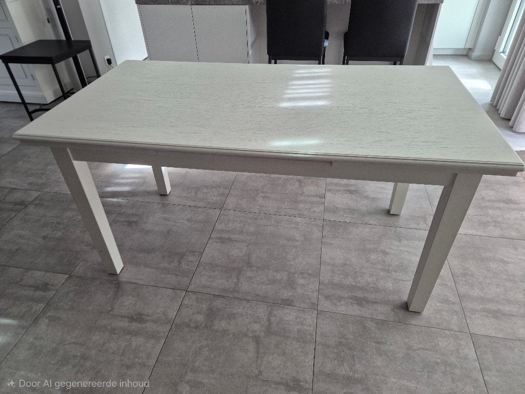 Dressoir , tafel en hoge kast ,wit en in heel goede staat, Ophalen, Gebruikt, Met lade(s)