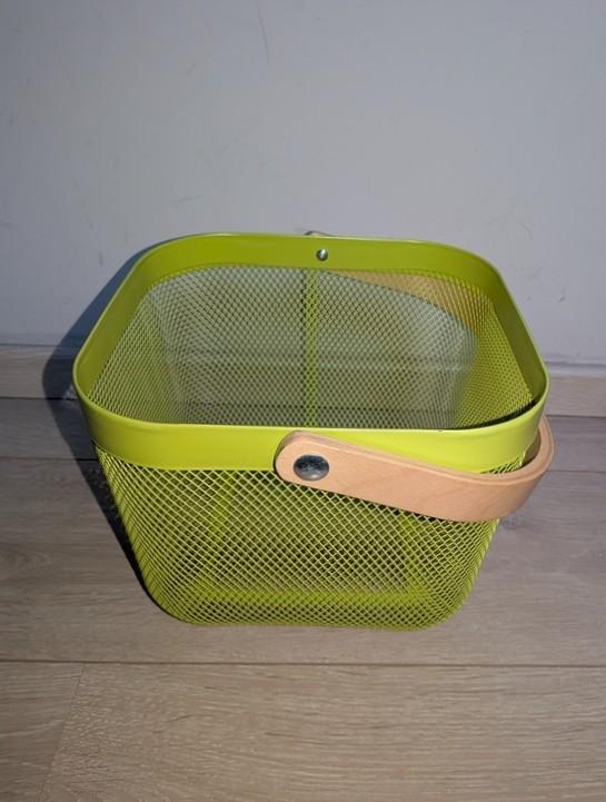 maison - panier de rangement en métal, Huis en Inrichting, Woonaccessoires | Schalen en Manden, Ophalen, Zo goed als nieuw, Mand