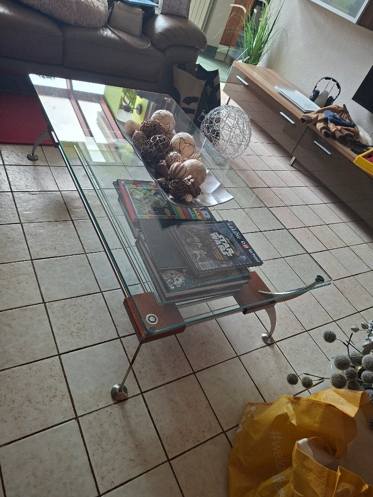 table basse salon, 100 à 150 cm, Verre, Enlèvement, Utilisé