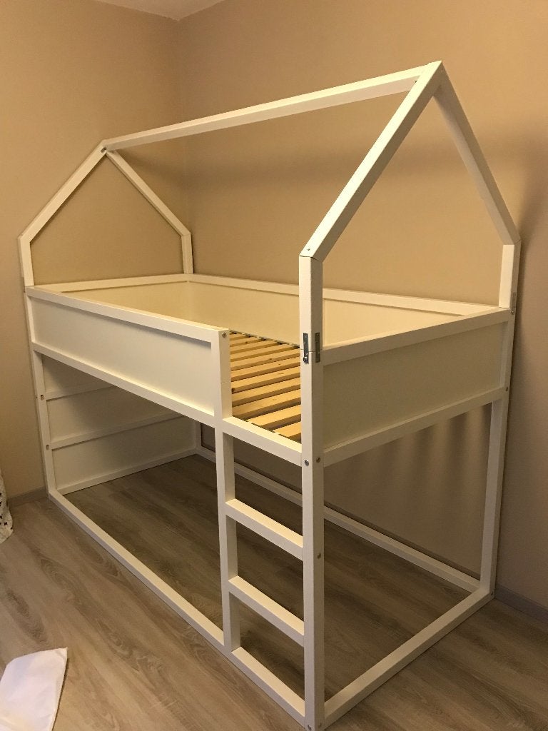 Uniek Stapelbed met matras, Ophalen, Hoogslaper, Eenpersoons, 210 cm