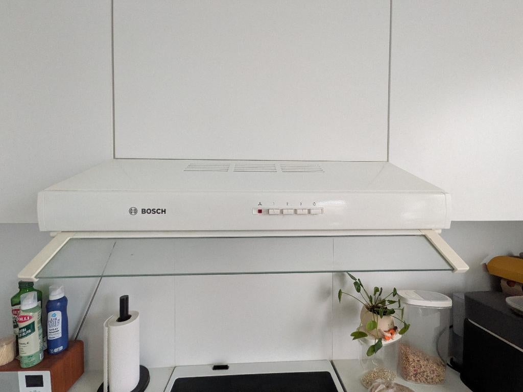 Hotte aspirante Bosch 60 cm blanche (hotte aspirante), Electroménager, Hottes, Enlèvement, Comme neuf, Encastré