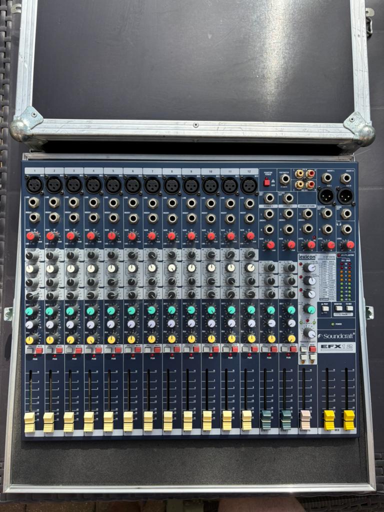Soundcraft EFX-12, Ophalen, Gebruikt, 10 tot 20 kanalen, Microfooningang