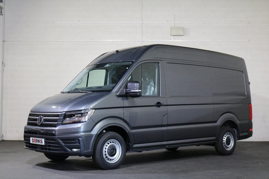 Volkswagen Crafter 2.0 TDI 177pk L3 H3 Automaat Airco Naviga, Auto's, Automaat, Diesel, Parkeersensor, Zilver of Grijs