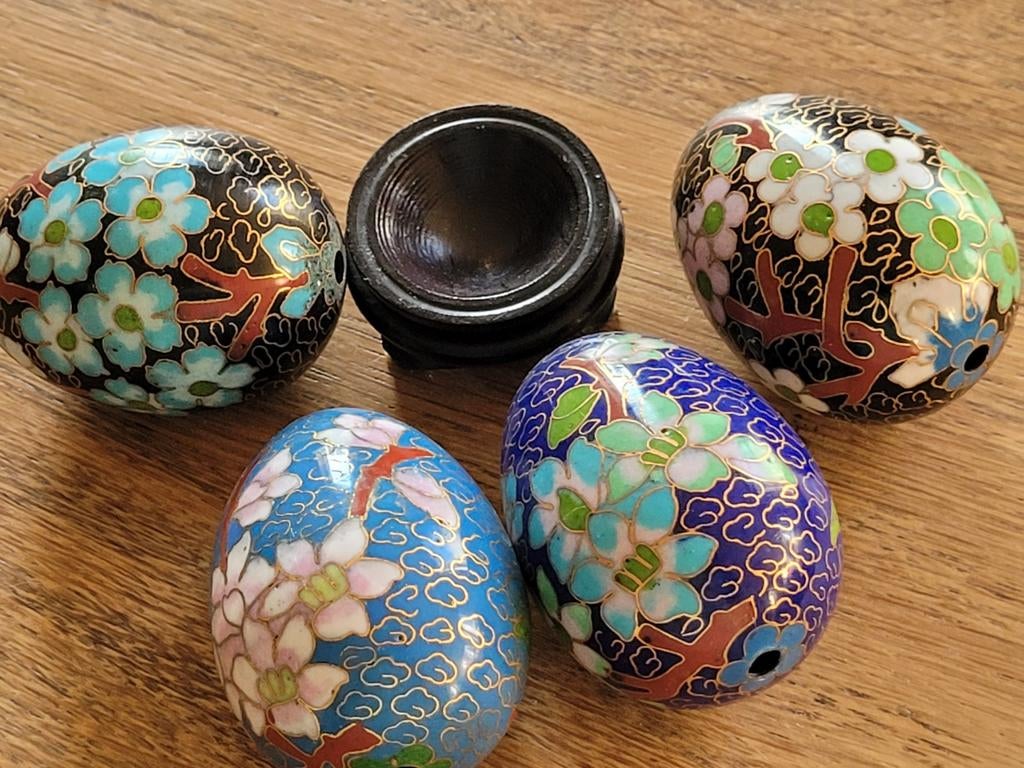 Verzamel/decoratie van metalen eieren, Verzenden, Zo goed als nieuw