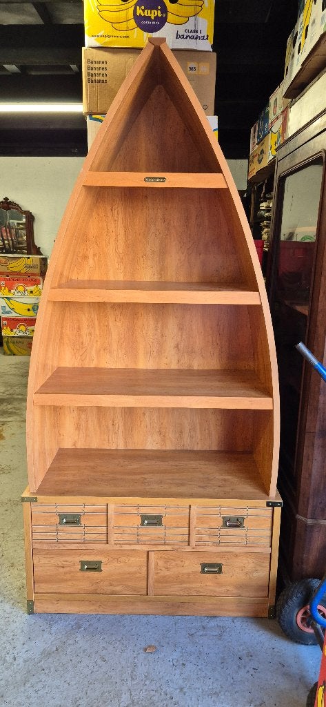 Bibliothèque bateau Modèle amiral par Gautier, Teck, 25 à 50 cm, Comme neuf, 100 à 150 cm