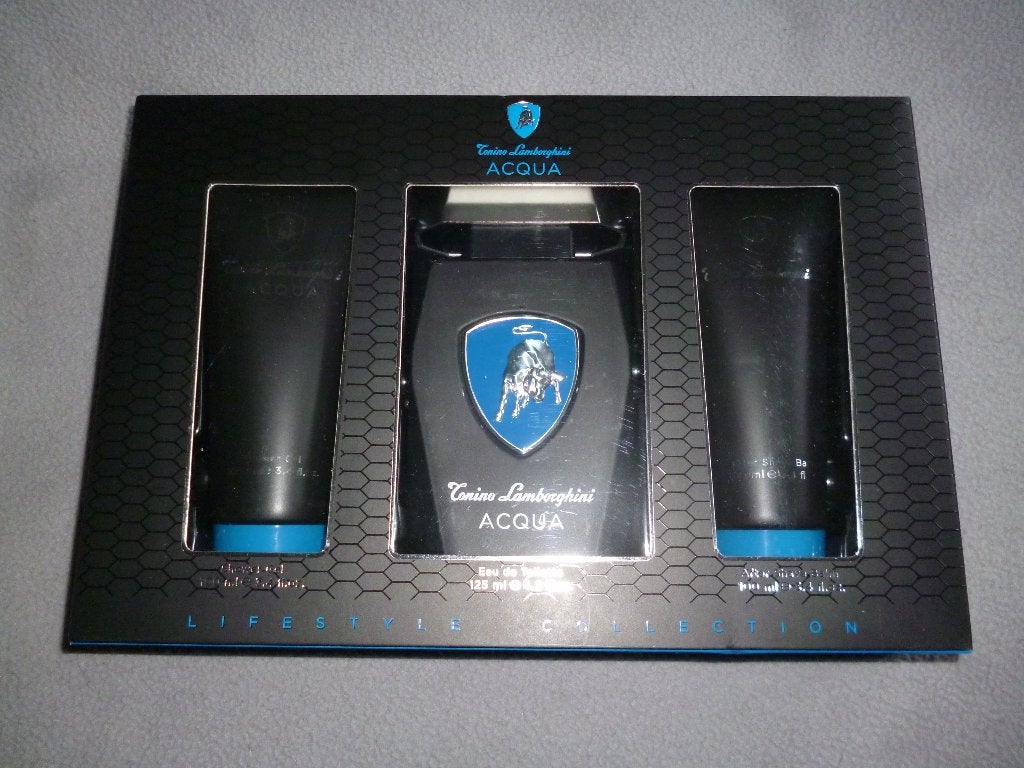 coffret Lamborghini eau toil.after shave shower gel neuf, Enlèvement, Neuf