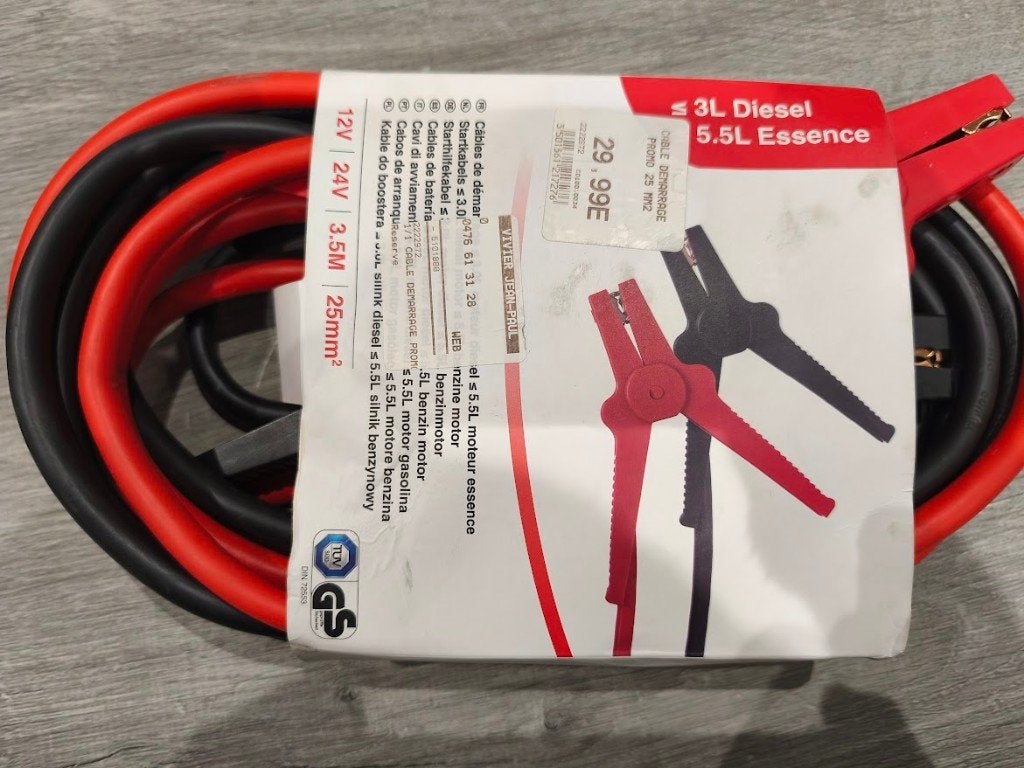 cables de demarrage  25mm2 -3.5M-neuf, Autos : Pièces & Accessoires, Enlèvement ou Envoi, Neuf