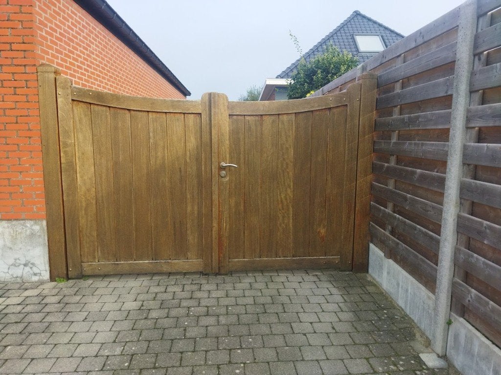 Houten tuinpoort, Ophalen, 150 tot 200 cm, Hout, 200 cm of meer