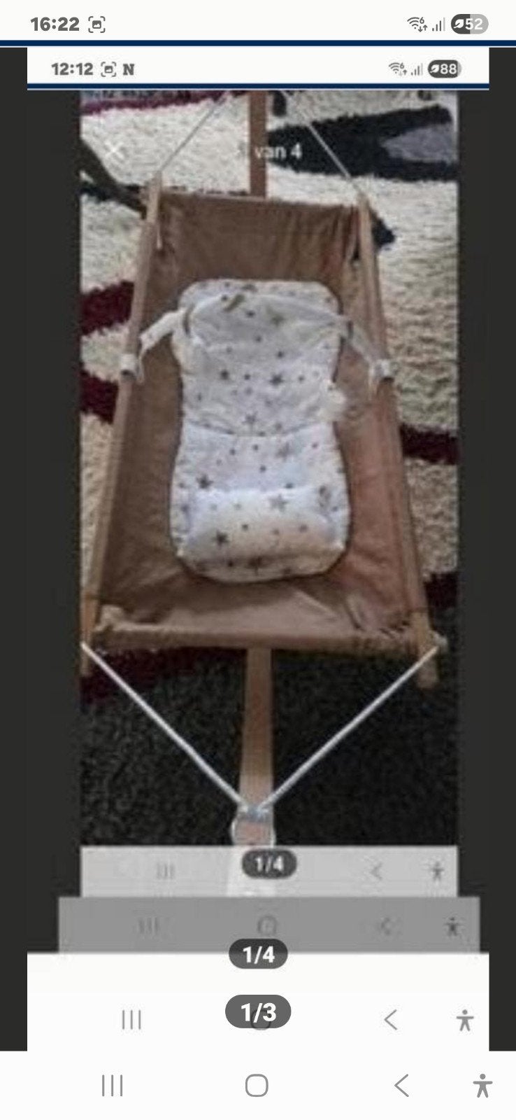 Ergonomische schommelwieg, Ophalen