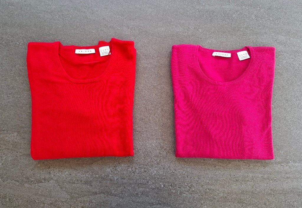 Pull 100 % cachemire rouge signé Axiome - taille 40, Rouge, Taille 38/40 (M), Enlèvement ou Envoi, Axiome