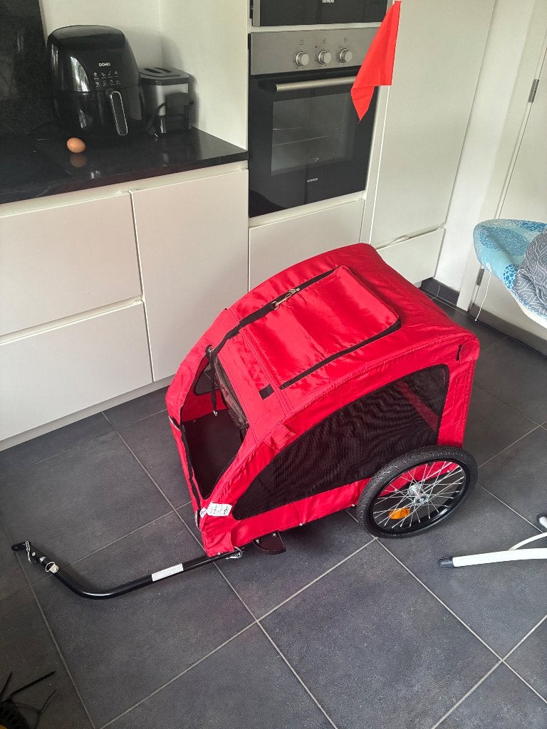 Hondenkar voor achter fiets, Fietsen en Brommers, Fietsaccessoires | Aanhangwagens en Karren, Ophalen, Vering, Onbekend, Nieuw