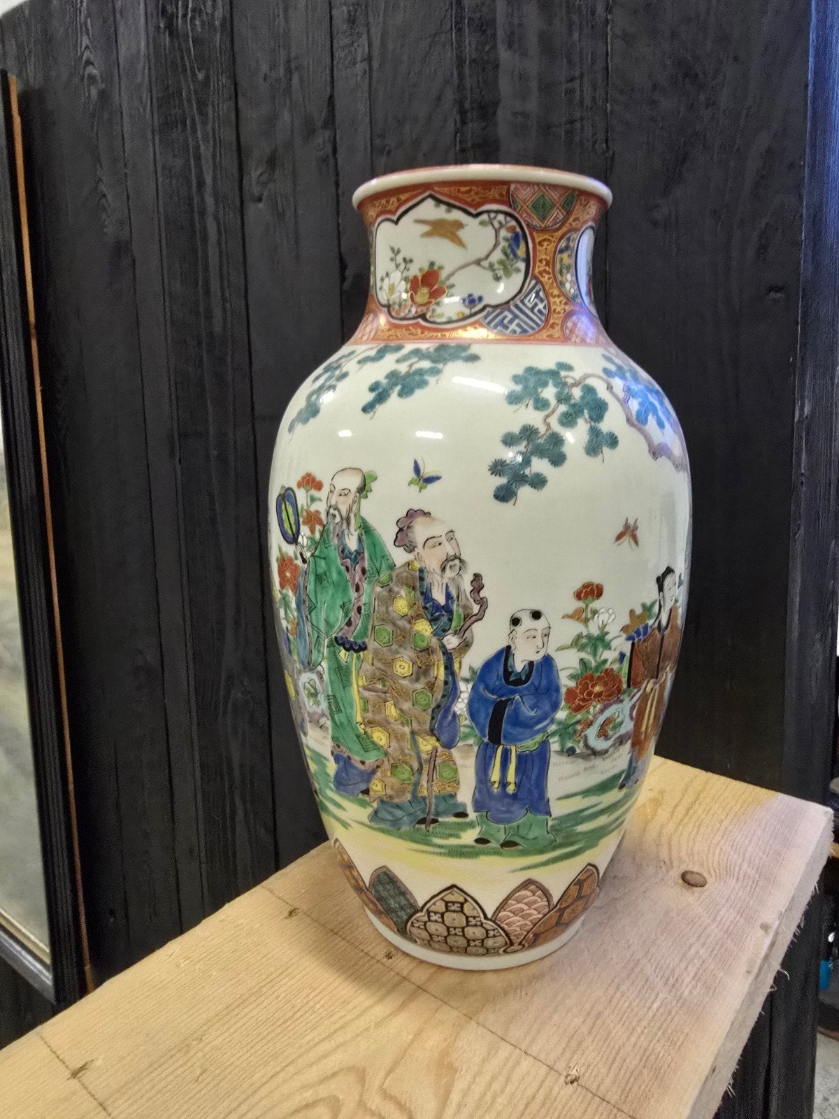 japanse oude vaas (hand beschilderd), Antiek en Kunst, Ophalen of Verzenden