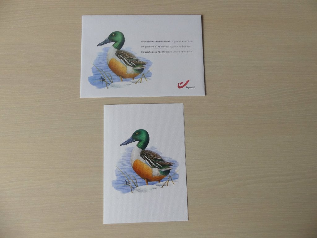 Exclusieve gravure André Buzin Slobeend, Postzegels en Munten, Postzegels | Europa | België, Ophalen of Verzenden