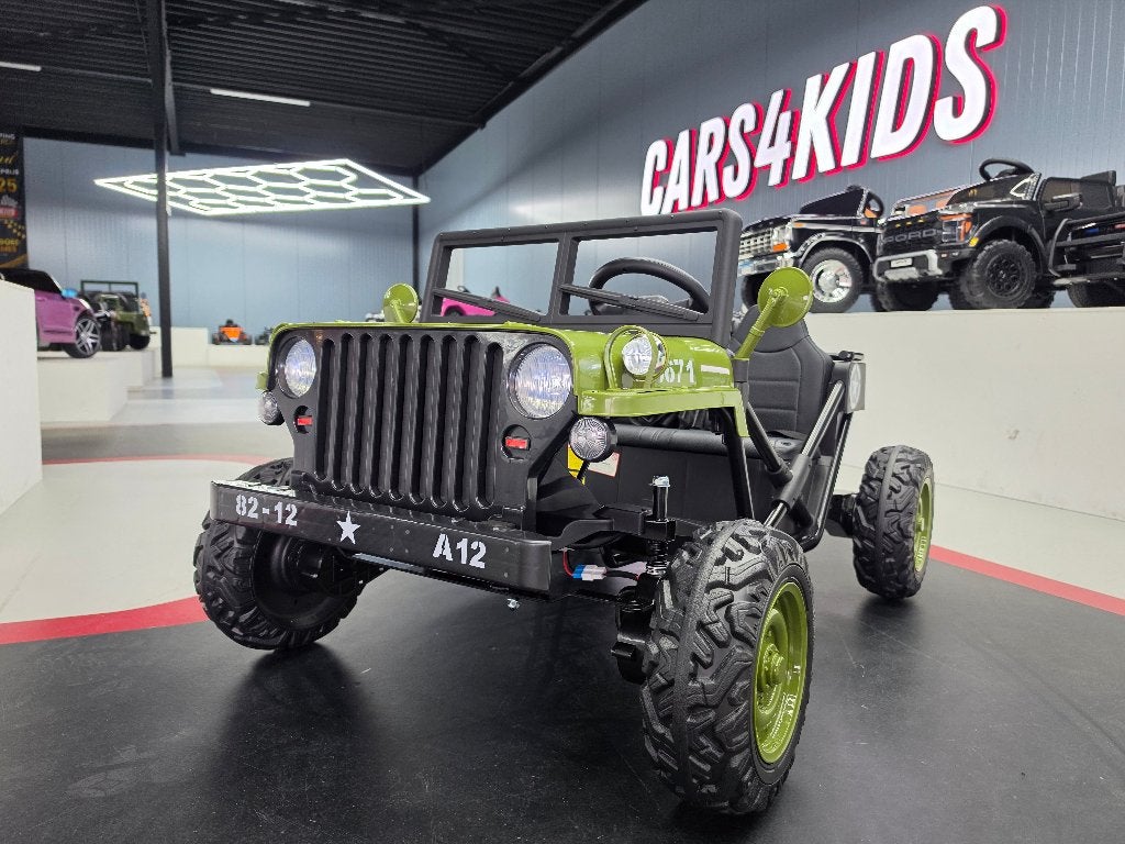 Army Ranger Kinder Buggy - 24 volt - leren zit - 2 pers. RC, Ophalen of Verzenden, Nieuw, Afstandsbediening