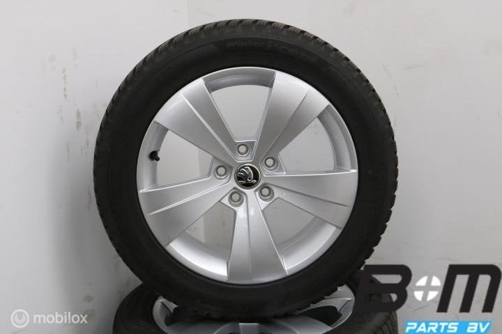 WINTER! ORIGINEEL! 17 inch velgen Skoda Superb 3V 3V0601025A, Gebruikt, Velg(en)
