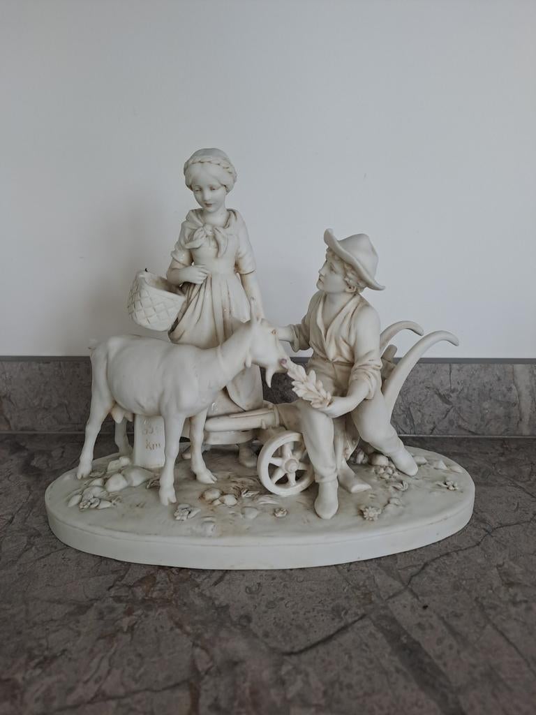 Porseleinen beeldengroep, Verzamelen, Ophalen, Zo goed als nieuw, Mens