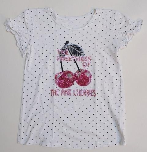 Witte t-shirt met versiering (maat 158-164), Kinderen en Baby's, Kinderkleding | Maat 158, Meisje, Ophalen of Verzenden, Zo goed als nieuw