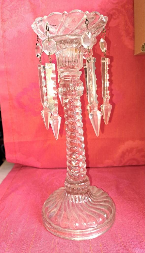 Kandelaar vintage, met hangers, Antiek en Kunst, Ophalen of Verzenden