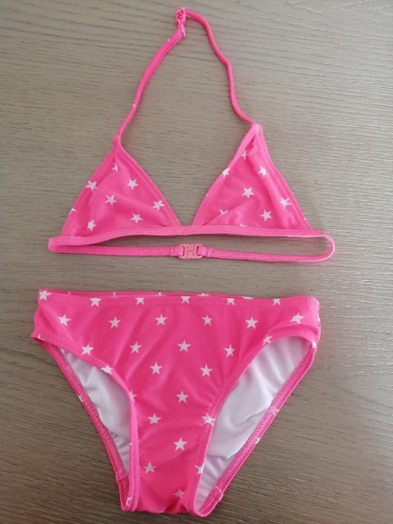 bikini met sterren maat 134 - 140, Bikiniset, Meisje, Ophalen of Verzenden, Zo goed als nieuw