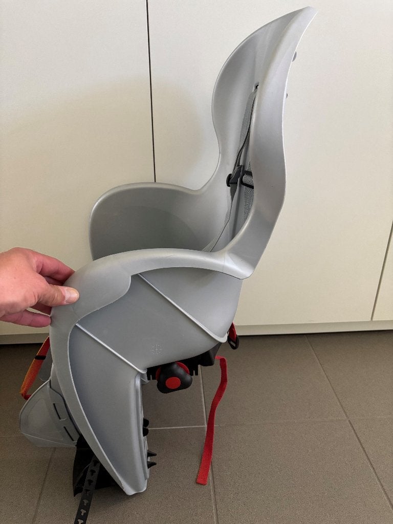 Fietszitje Polisport Wallaroo CFS Baby Seat, Ophalen, Achterzitje, Voetsteuntjes, 0 t/m 18 kg