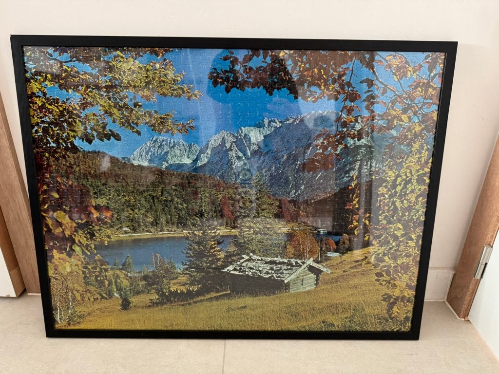 Ingekaderde puzzel "Bavarian Alps" 1500 pcs, Ophalen, Gebruikt, 50 tot 75 cm, Overige typen