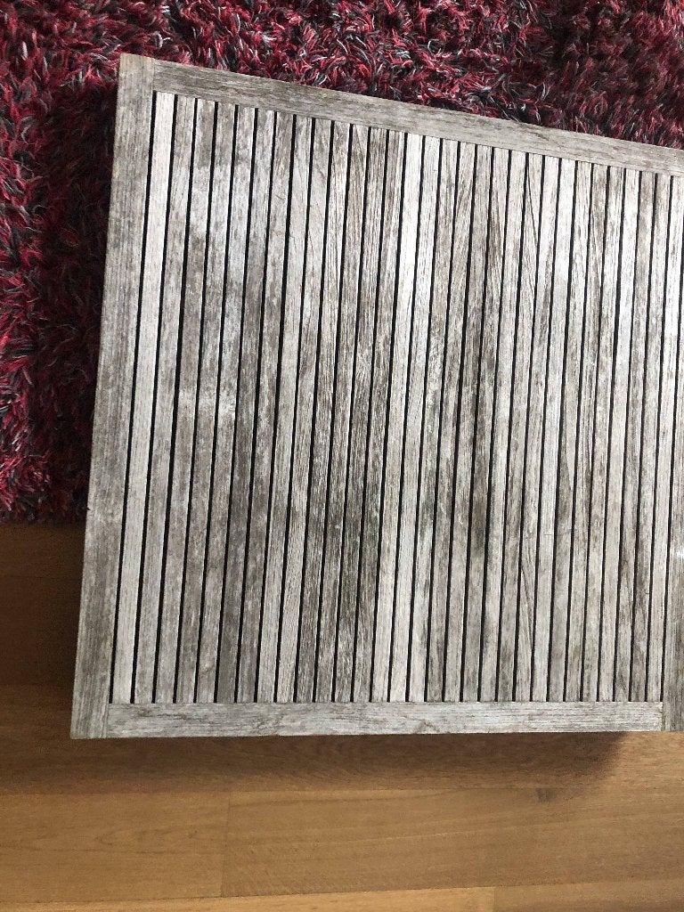 gedemonteerde tuin tafel, Ophalen