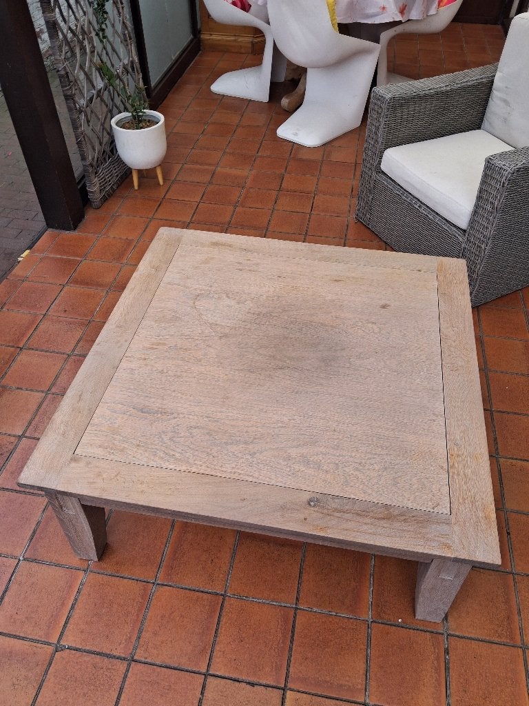 Eiken salontafel, Huis en Inrichting, Ophalen, Gebruikt, Eikenhout, 100 tot 150 cm