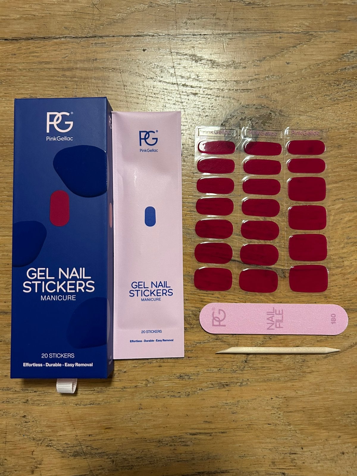 Pink Gellac gel nagel stickers set 20 stuks Jelly Magenta, Maquillage, Enlèvement ou Envoi, Mains et Ongles, Neuf