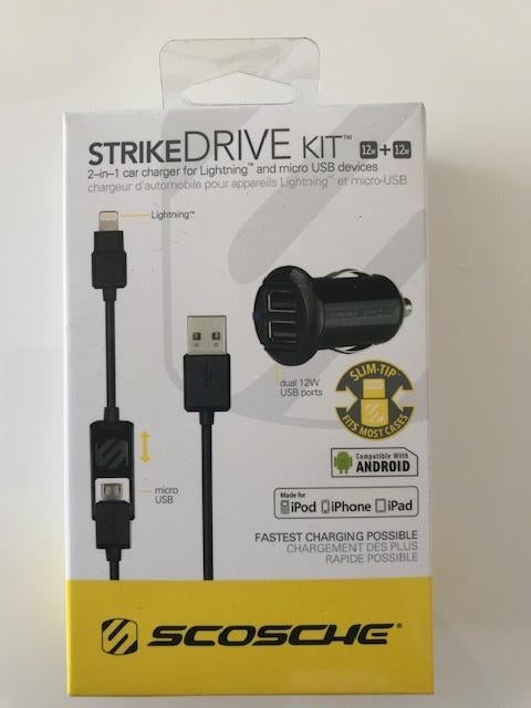 Scosche I2MC242M  2-1 car charger, Télécoms, Téléphonie mobile | Chargeurs pour téléphone, Enlèvement ou Envoi, Neuf, Apple iPhone