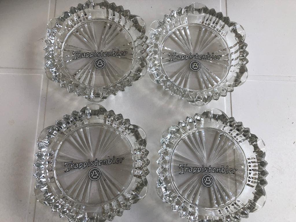 4 glazen retro asbakken trapistenbier, Enlèvement