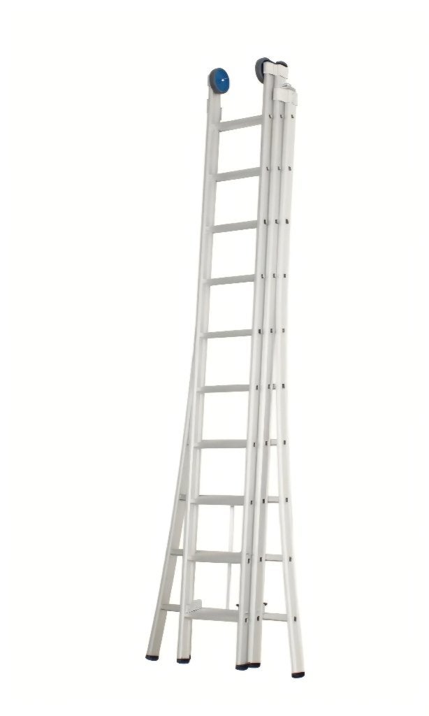 Échelle coulissante en aluminium en 3 parties, Bricolage & Construction, Échelles & Escaliers, Pliable ou rétractable/escamotable