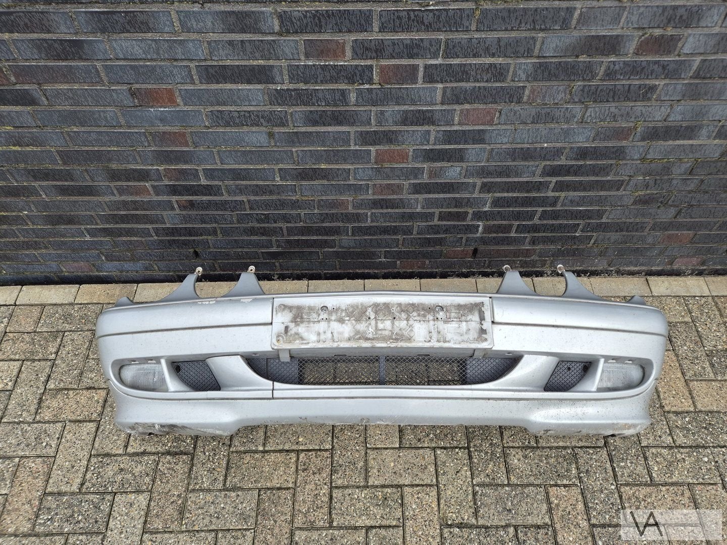Mercedes CLK W208 1997 - 2003 voorbumper zilver facelift, Gebruikt, -, Voor, Ophalen of Verzenden