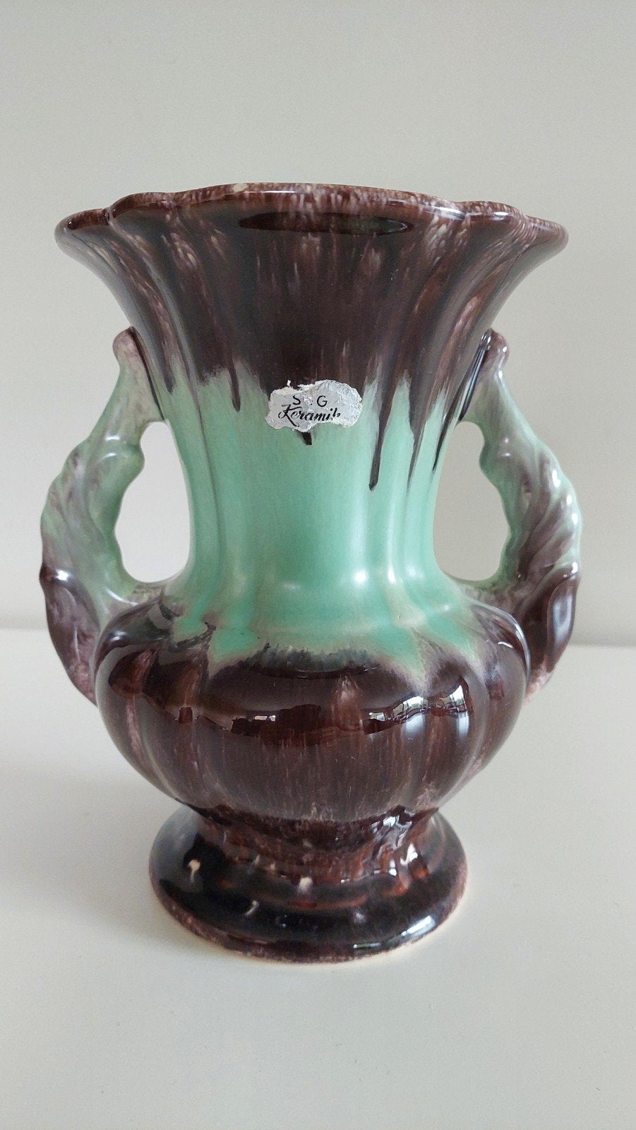 Vintage S & G Keramik amphora vaas - Scheurich & Greulich, Ophalen of Verzenden