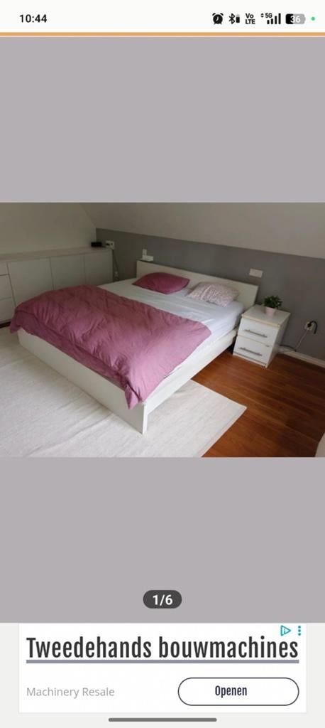 Witte Ikea bed, Maison & Meubles, Chambre à coucher | Lits, Enlèvement ou Envoi