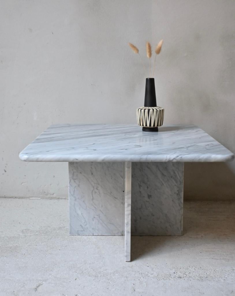 Salontafel Carrara marmer Italiaans Design, Maison & Meubles, Tables | Tables de salon, Comme neuf, Enlèvement