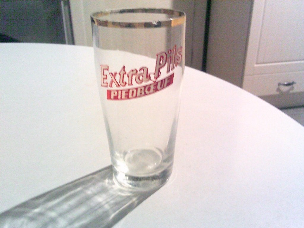 glas 25 cl extra pils piedboeuf met facetten, Enlèvement, Comme neuf, Verre ou Verres, Autres marques