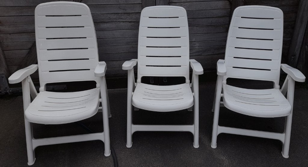 Tuinzetels, Jardin & Terrasse, Chaises de jardin, Enlèvement, Utilisé, Synthétique, Ajustable