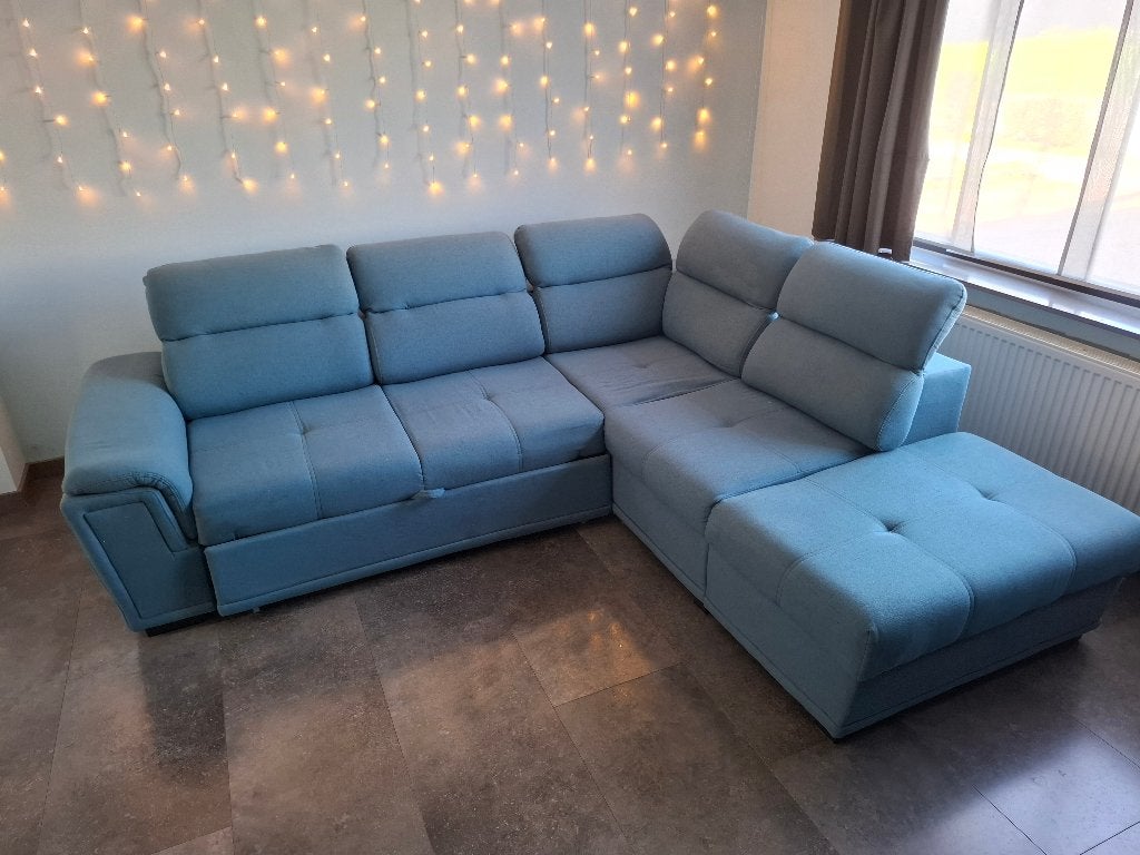 Zetel te koop €350 of goed bod, Huis en Inrichting, Ophalen, Gebruikt, Stof, Stof