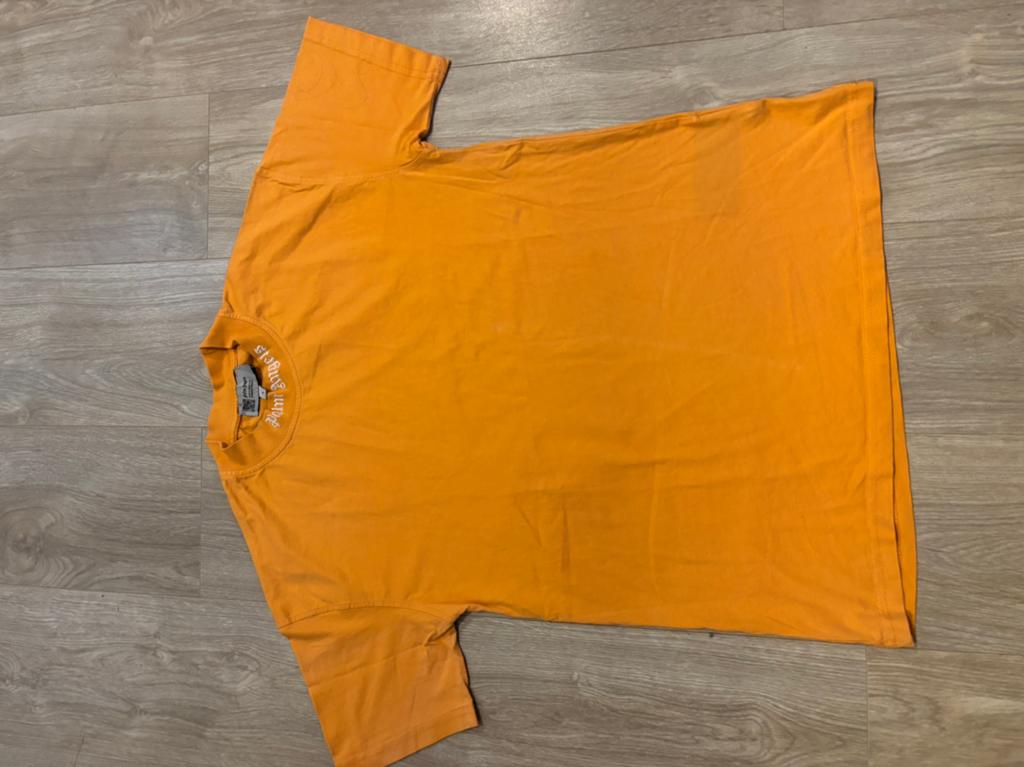 Palm Angels Orange T-Shirt Logo Tee Oversized, Enlèvement ou Envoi, Comme neuf, Blanc